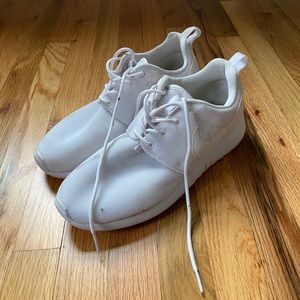 White Nike Knit Shoes